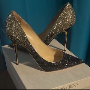 Jimmy Choo Coarse Glitter Degradé Pumps
